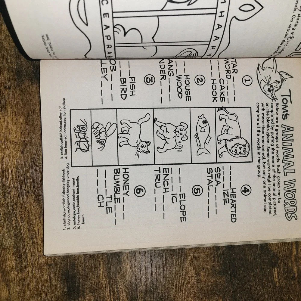 VINTAGE‎ MGM'S TOM & JERRY ACTIVITY BOOK (1984, 224 PAGES) -- FREE SHIPPING!!!